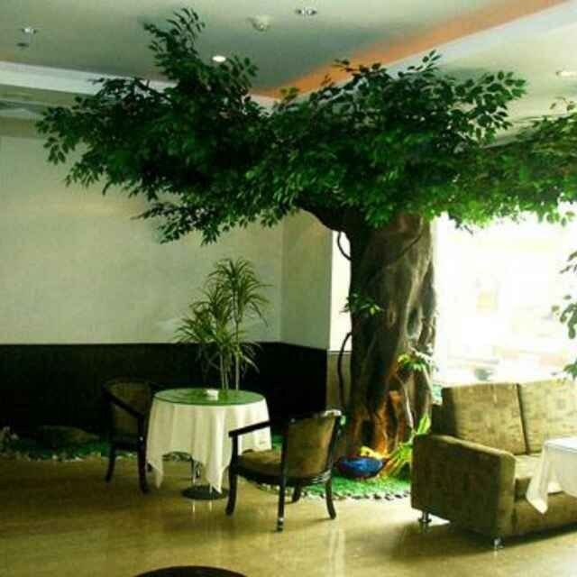 厂家直销大型仿真植物大厅大堂酒店装饰假花仿真树 3米霸王榕树