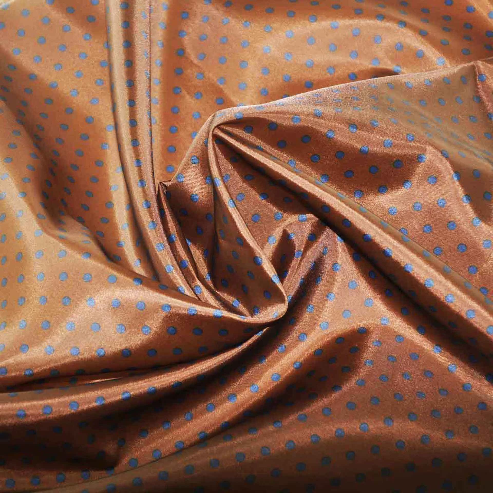 涤纶设备 【现货供应】190t涤丝纺印花 圆点印花 高档服装箱包里布