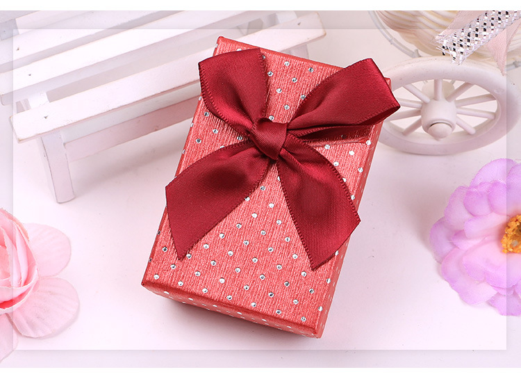 精美礼品盒多色蝴蝶结戒指盒耳钉盒饰品盒首饰盒礼品礼物包装盒子