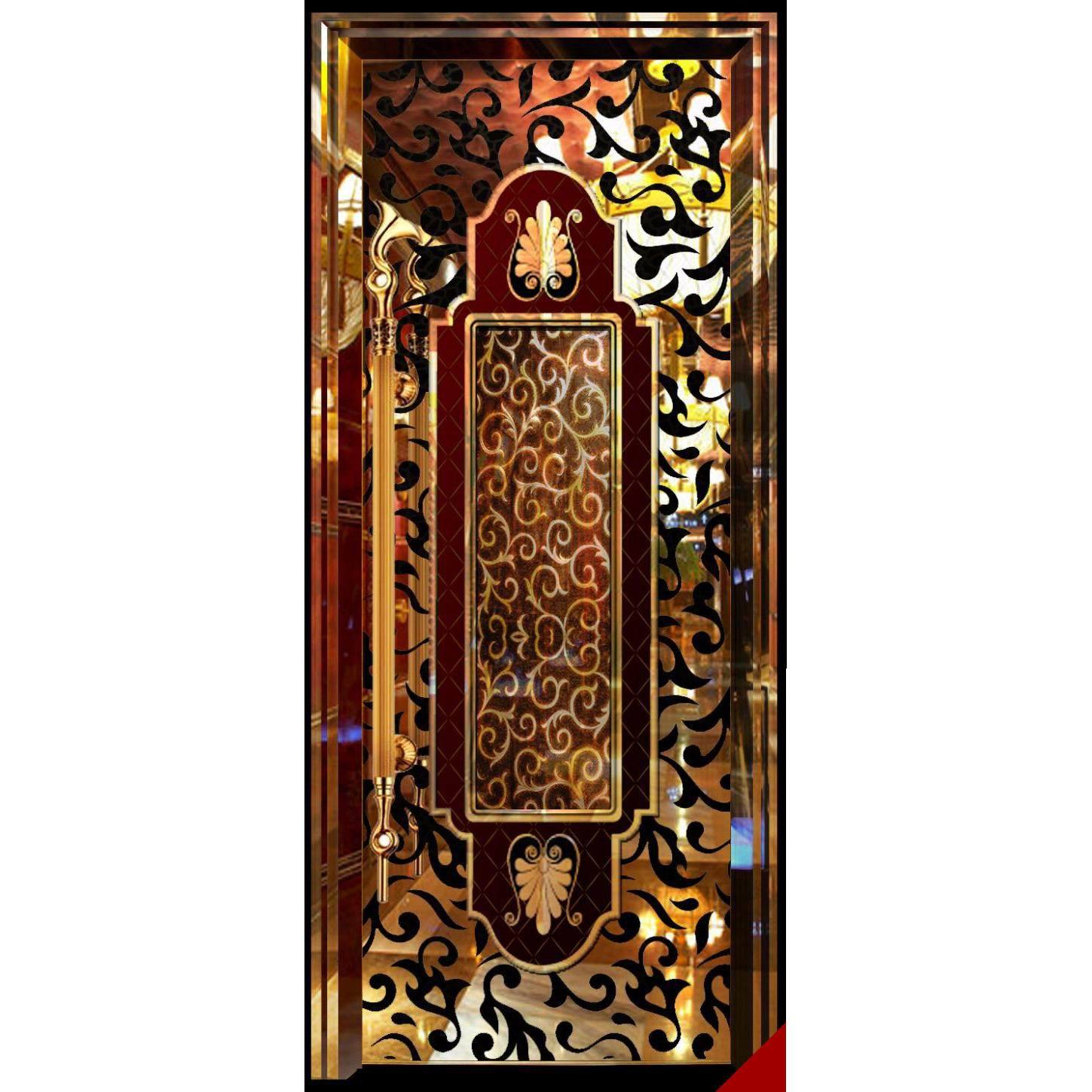 奢华品质豪华高贵ktv包厢门仿铜门zc