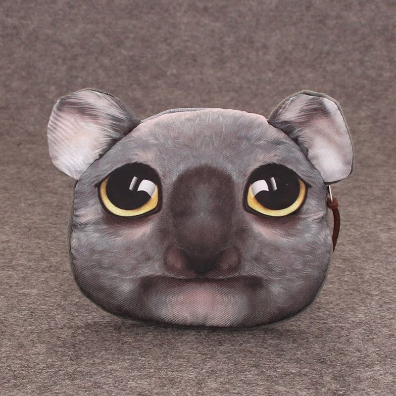 新款批发 喵汪星人 猫头狗头零钱包 韩版