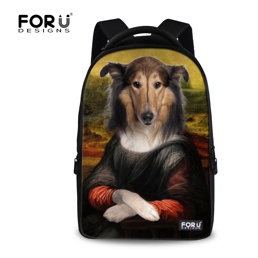 包_厂家批发 双肩包 男 电脑包 蒙娜丽莎动物笔