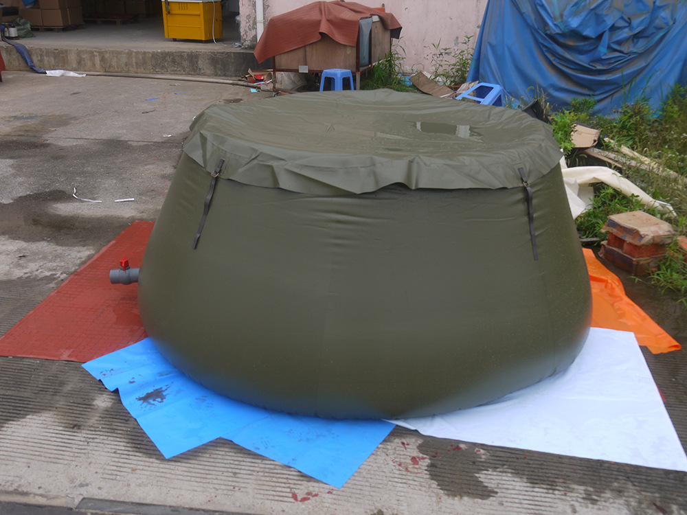 森林消防移动储水囊 带2寸出水阀门 盖子 软体可折