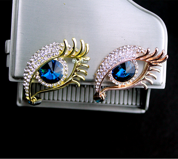 2020热销时尚 大眼睛眼泪胸针 天使之泪胸针镶钻胸花批发