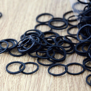 小号耐高温散装黑色橡皮圈 盘发皮筋 胶圈扎发橡皮筋美发用品批发