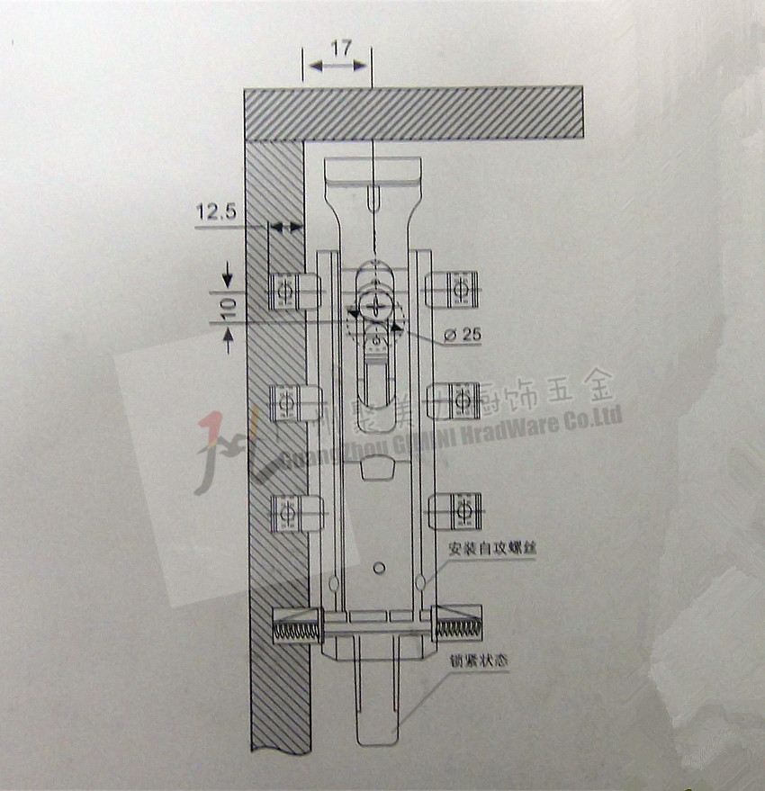 分左右橱柜铁吊码三牙暗装橱柜隐形吊码镀锌隐藏式吊码可调节