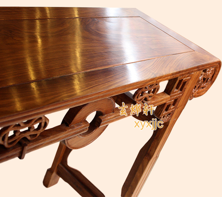 卷书桥台 刺猬紫檀中式仿古家具 红木神台 实木供桌 非洲黄花梨木