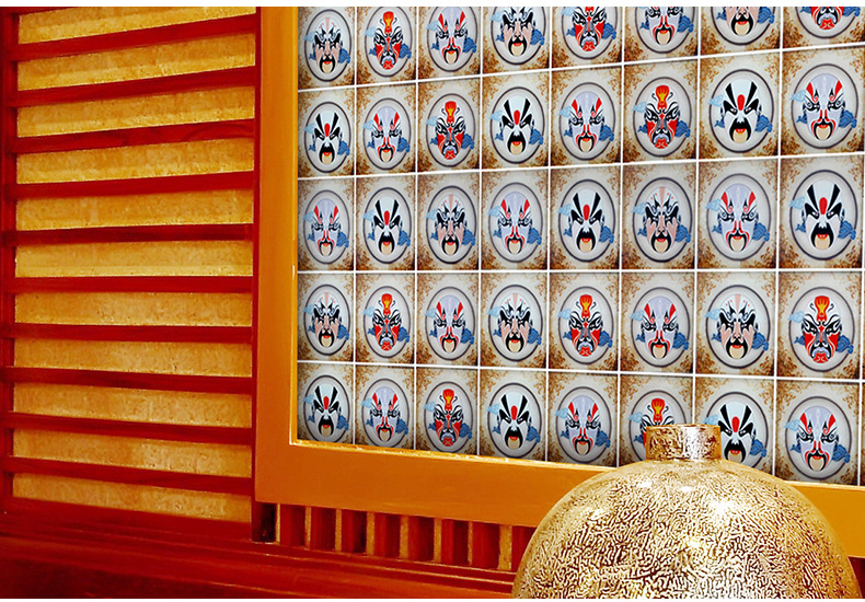 水晶玻璃艺术脸谱马赛克瓷砖镜面拼图背景墙