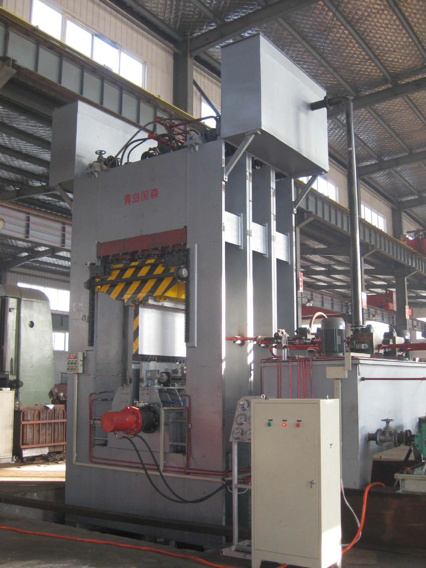 竹木集成材冷压机 竹木丝冷压机 青岛国森集成材冷压机