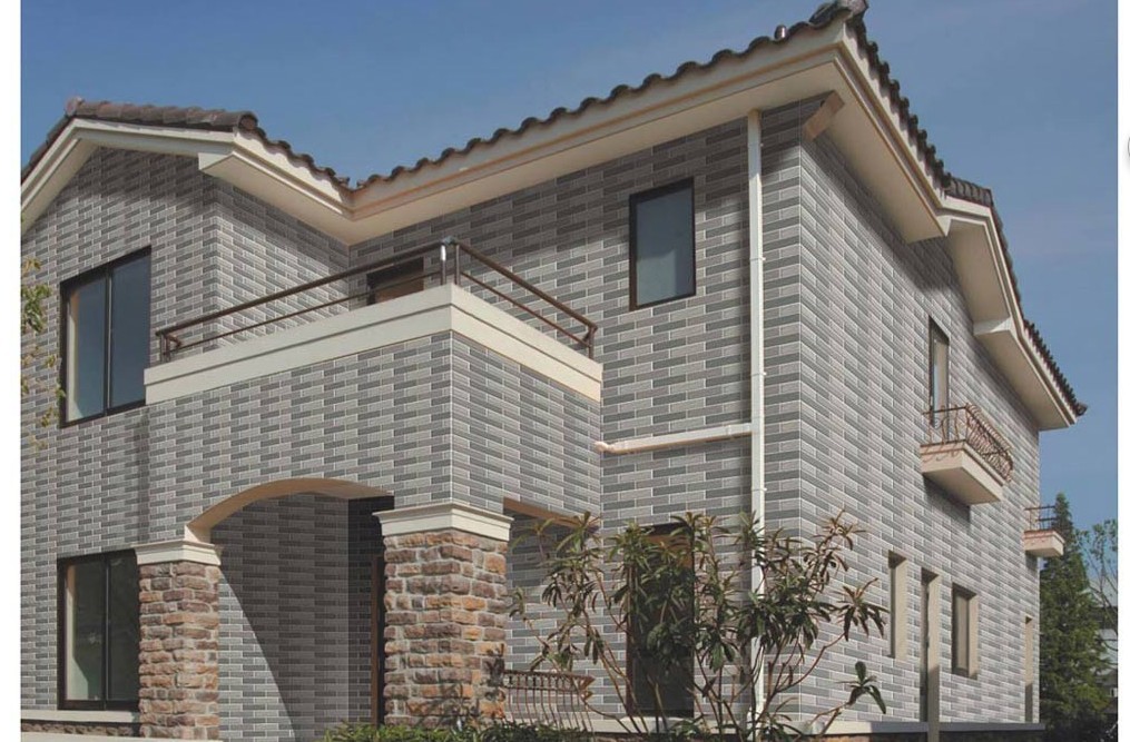 仿古外墙砖45x145自建房三色纸皮砖阳台通体彩码别墅通体.