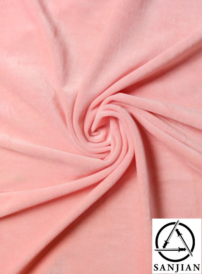 天鹅绒面料 绒布 精梳棉运动休闲套装 枕套面料 厂家生产