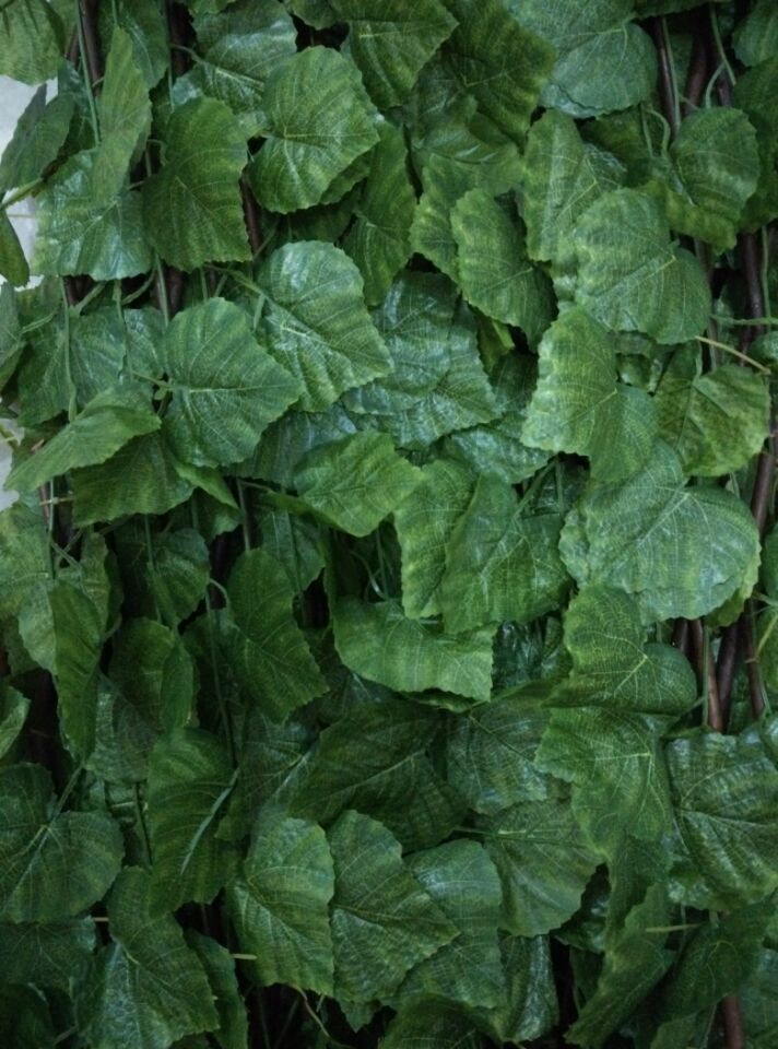 人造篱笆护栏网 仿真植物围栏 地瓜叶仿真藤条篱笆仿真叶篱笆 叶