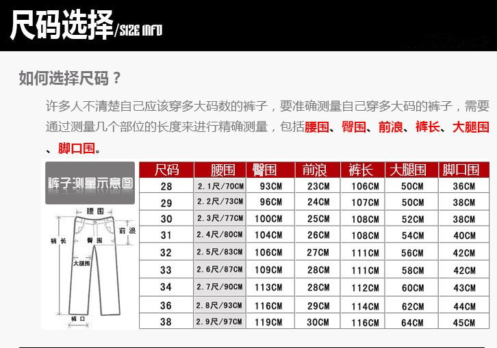 如何選擇尺碼