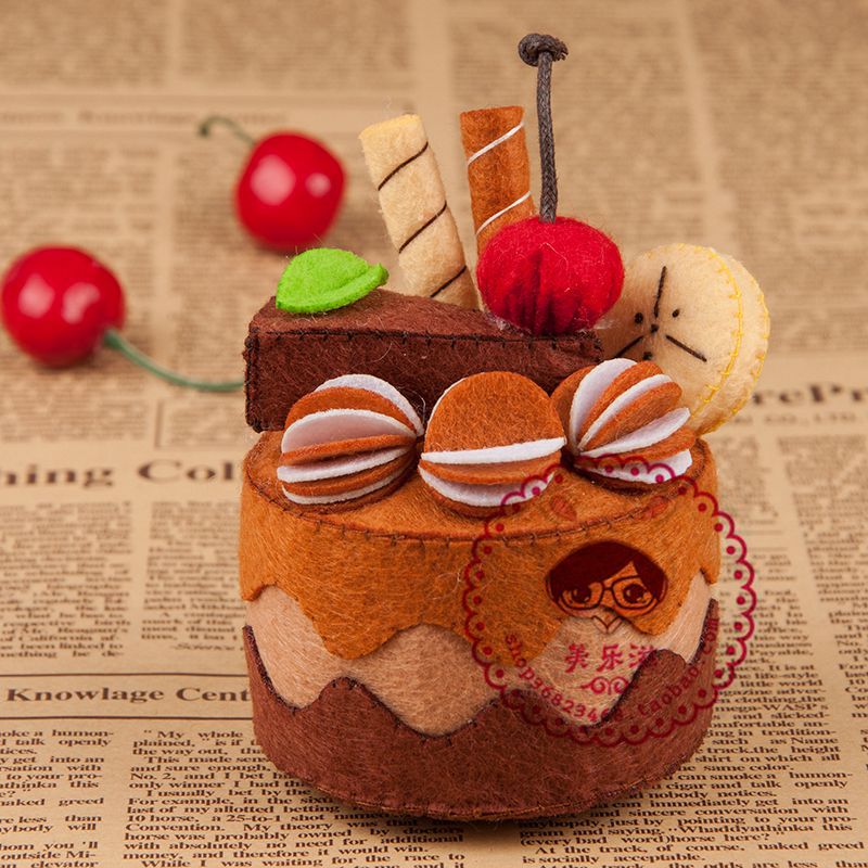 免裁剪 不织布手工布艺diy材料包 水果蛋糕 生日礼物 6款-阿里巴巴