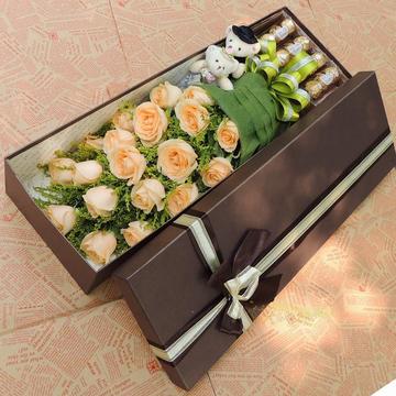 鲜花包装礼盒做 花束包装盒 19支/9支/11支玫瑰花礼盒 长方形