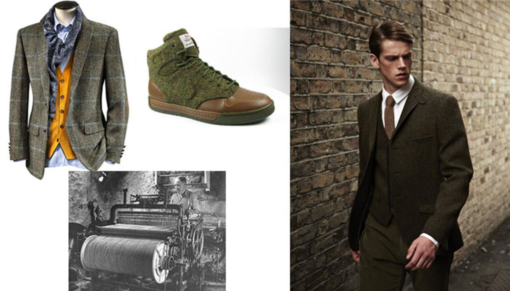 新款 进口harris tweed哈里斯花呢面料