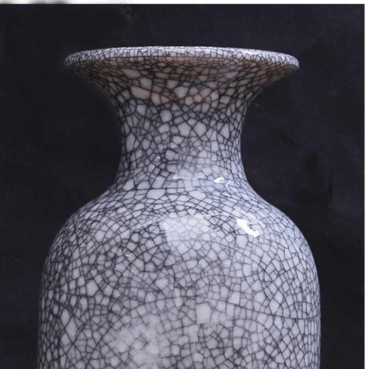 清仓 景德镇陶瓷花瓶 仿古官窑冰裂釉钧瓷花瓶 家居摆件