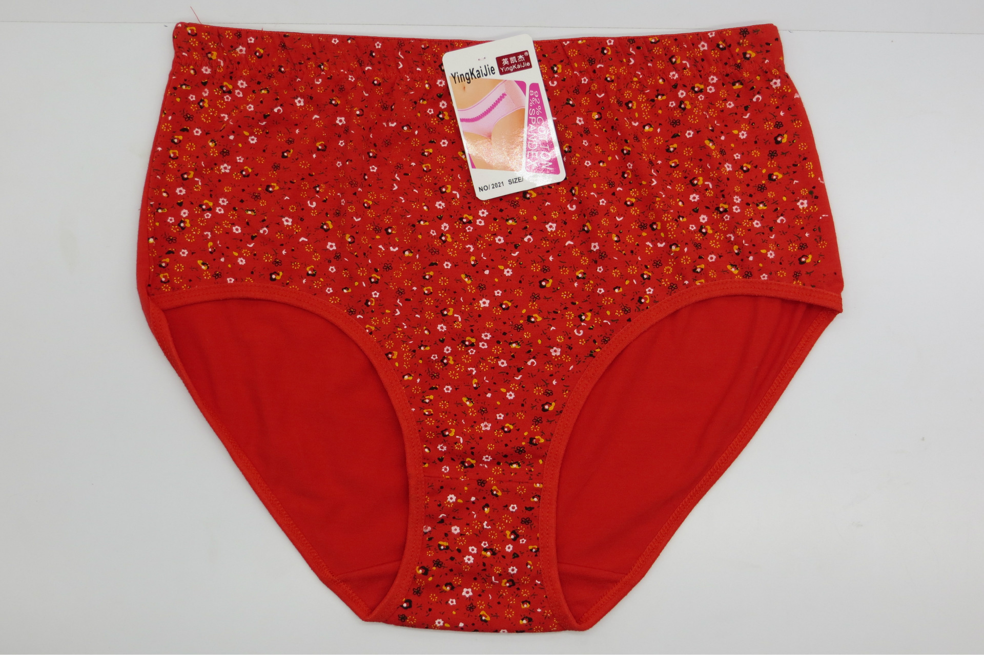 中老年 女士加肥加大 纯棉 印花 三角内裤