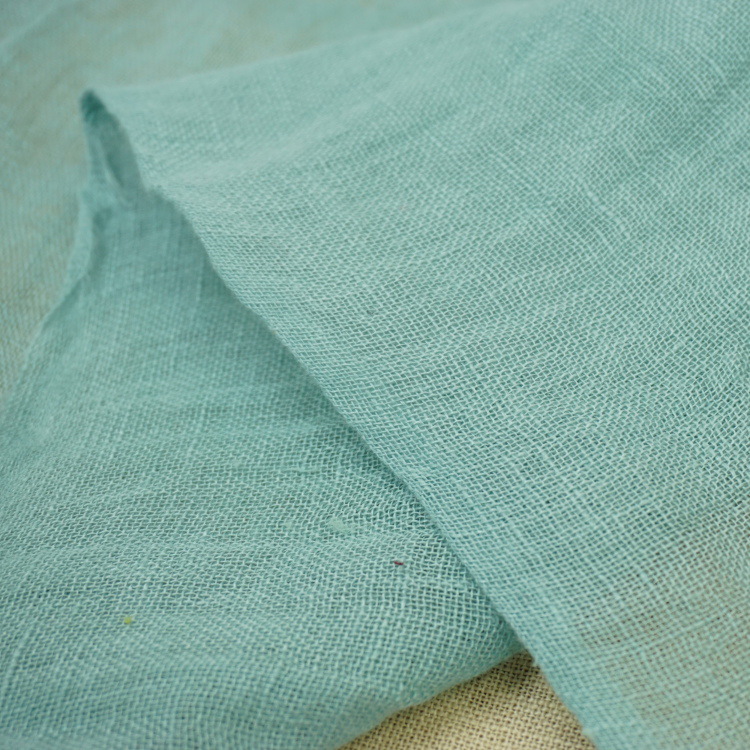 现货 纯色平纹麻网布 纯苎麻服装面料 女装布料 麻布