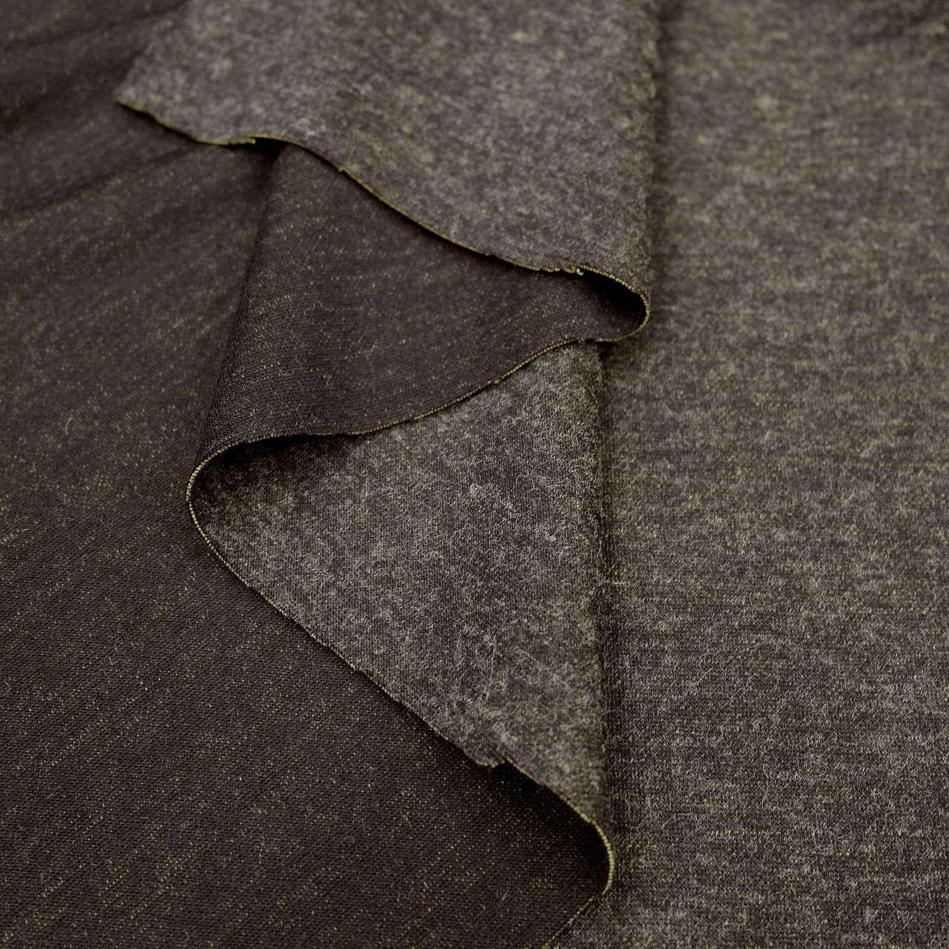 15%羊毛 混色精纺羊毛假双面双色进口毛呢面料xm2186