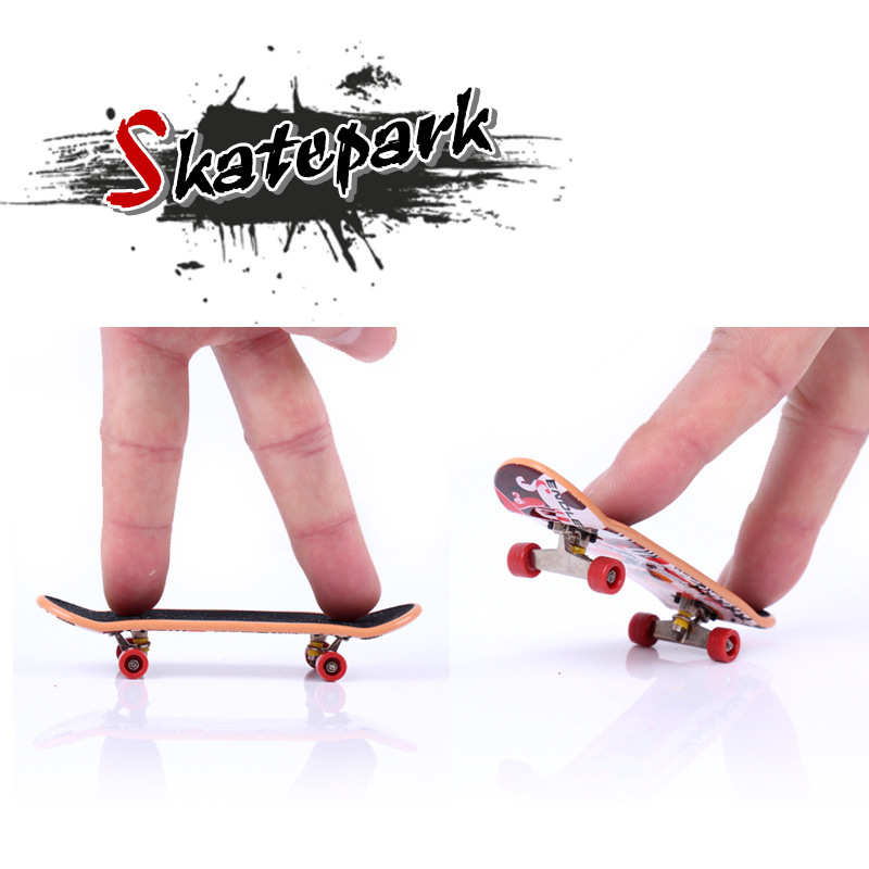 手指滑板三只装合金支架涂鸦磨砂板面