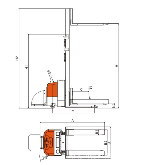 批发:电动叉车 电动堆高机 全电动堆高叉车 全电动升高叉车