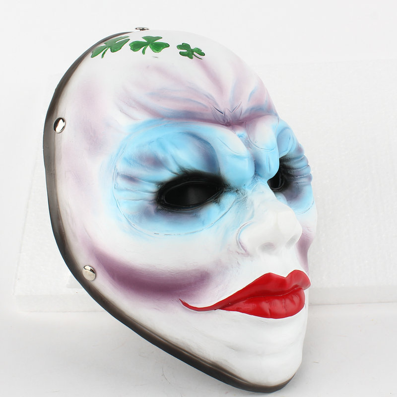 树脂工艺品面具收获日系列女匪面具红唇丑女面具万圣节小丑面具