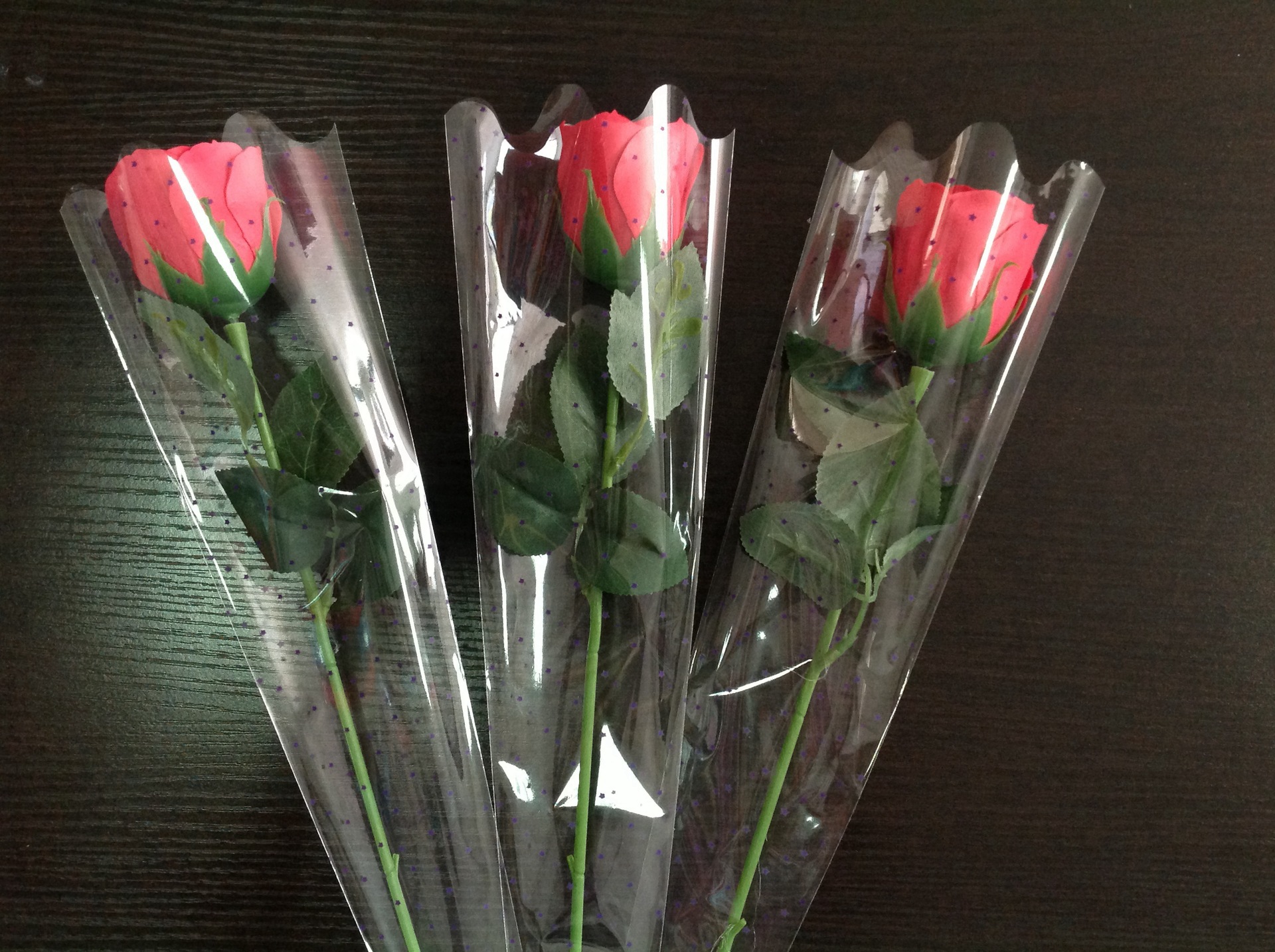 小五星图案支袋 鲜花包装枝袋 玫瑰花包装袋 花束包装材料批发