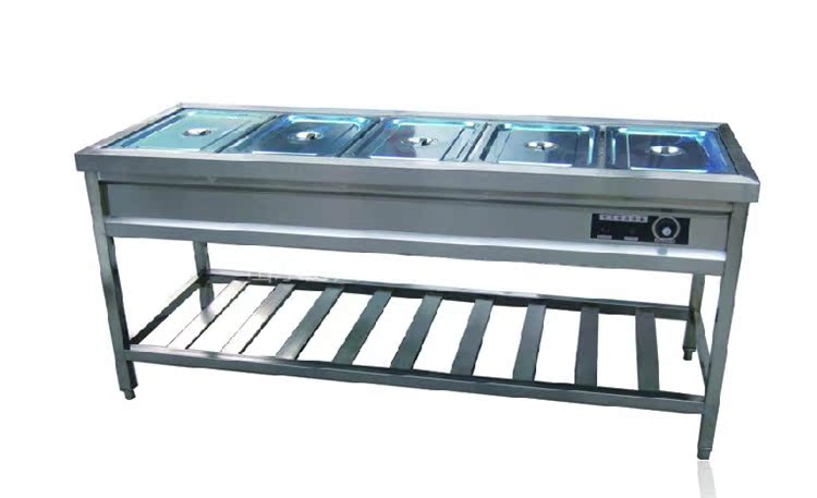 五格不锈钢花式保温车快餐车 组装式保温售饭台厂家直销批发