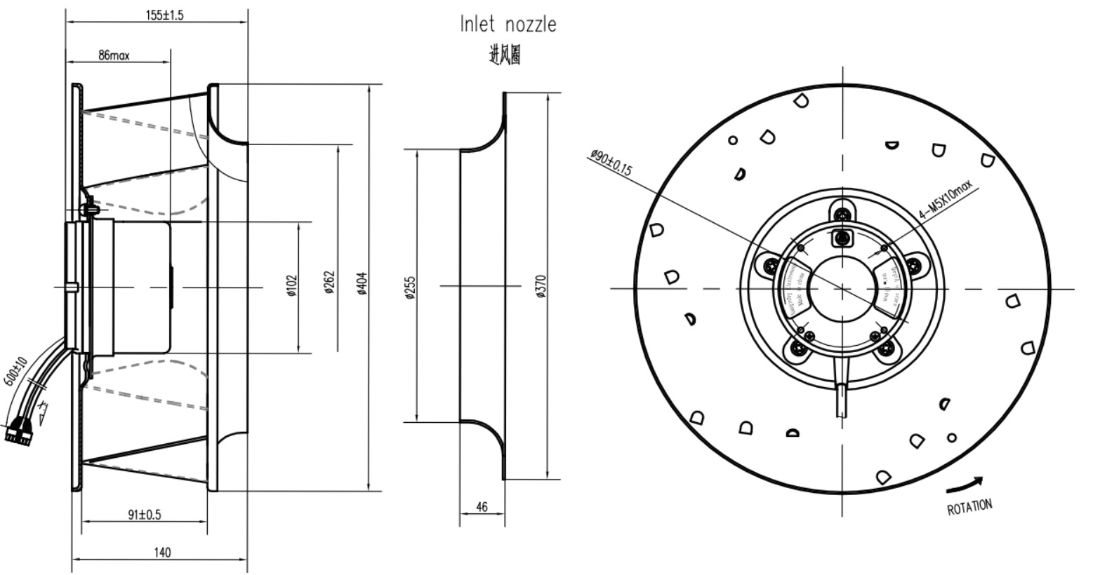 叶轮直径400mm 商用大型空气净化器专