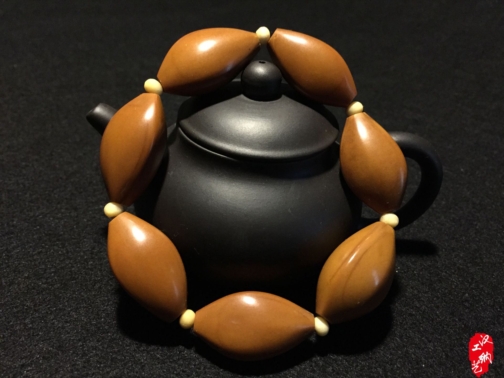 橄榄核雕圆珠三花大籽 素珠长串 橄榄核手串 男 橄榄胡手串 32mm