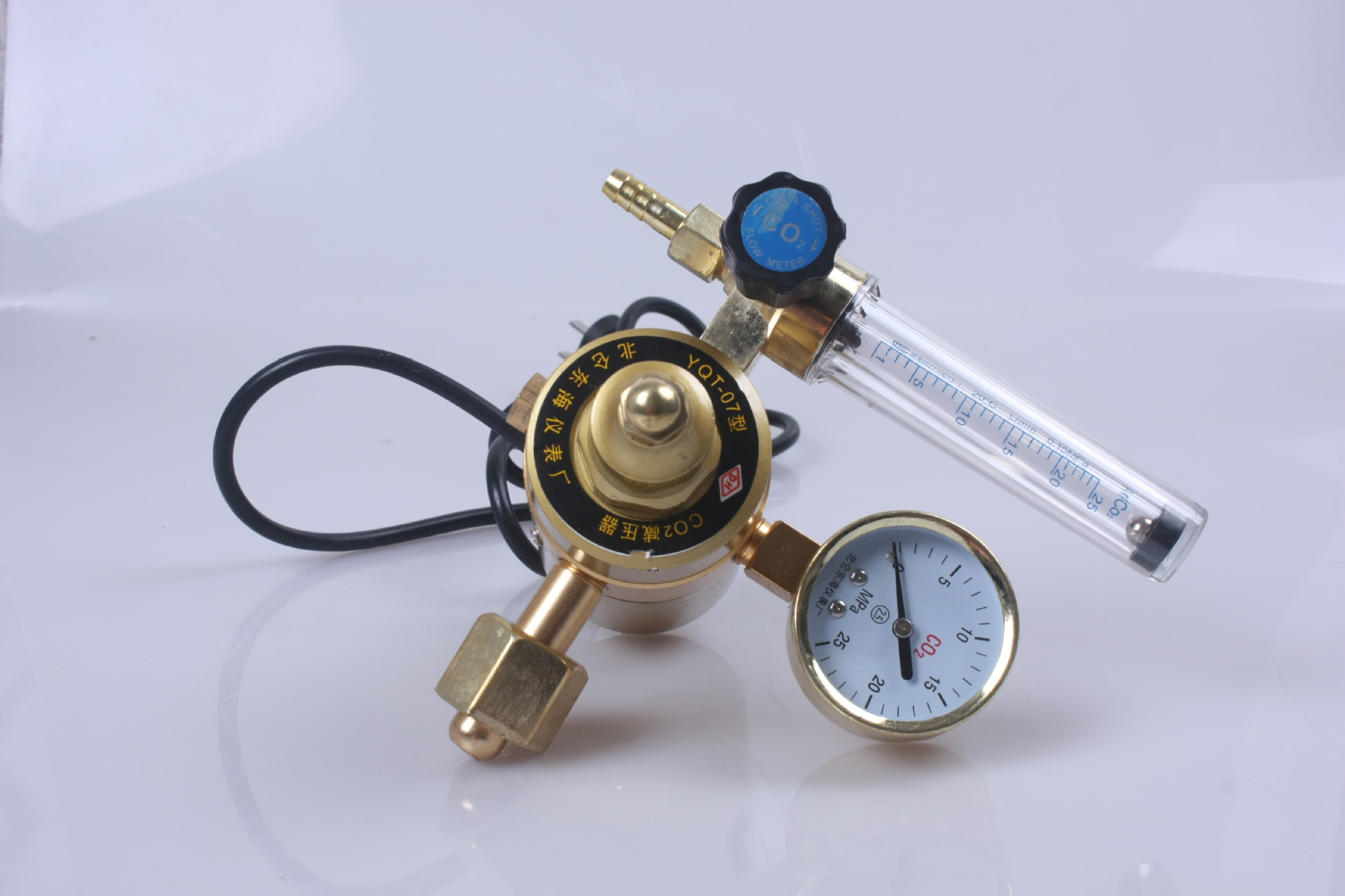 安耐yqt-07二氧化碳气保二保焊机铜体36v加热表流量表减压表