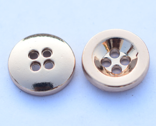 金属高档纽扣四眼扣12mm衬衫钮扣挂镀玫瑰金色订线扣手缝扣