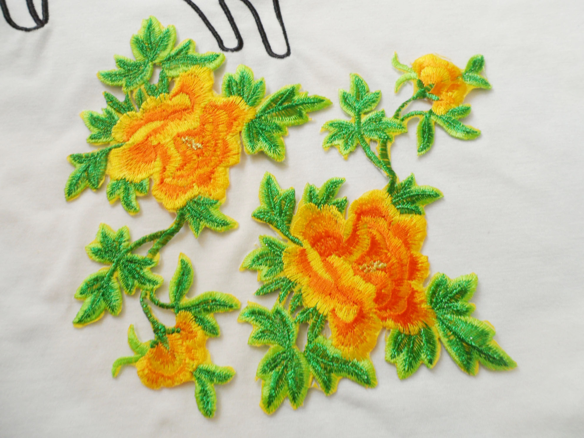 厂家diy服装辅料电脑刺绣花贴烫熨 裙摆贴花 礼服补丁袖口布贴