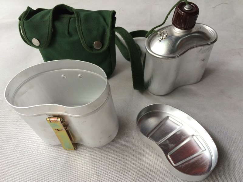 批发正品87式户外铝制军绿色可拆卸水壶水