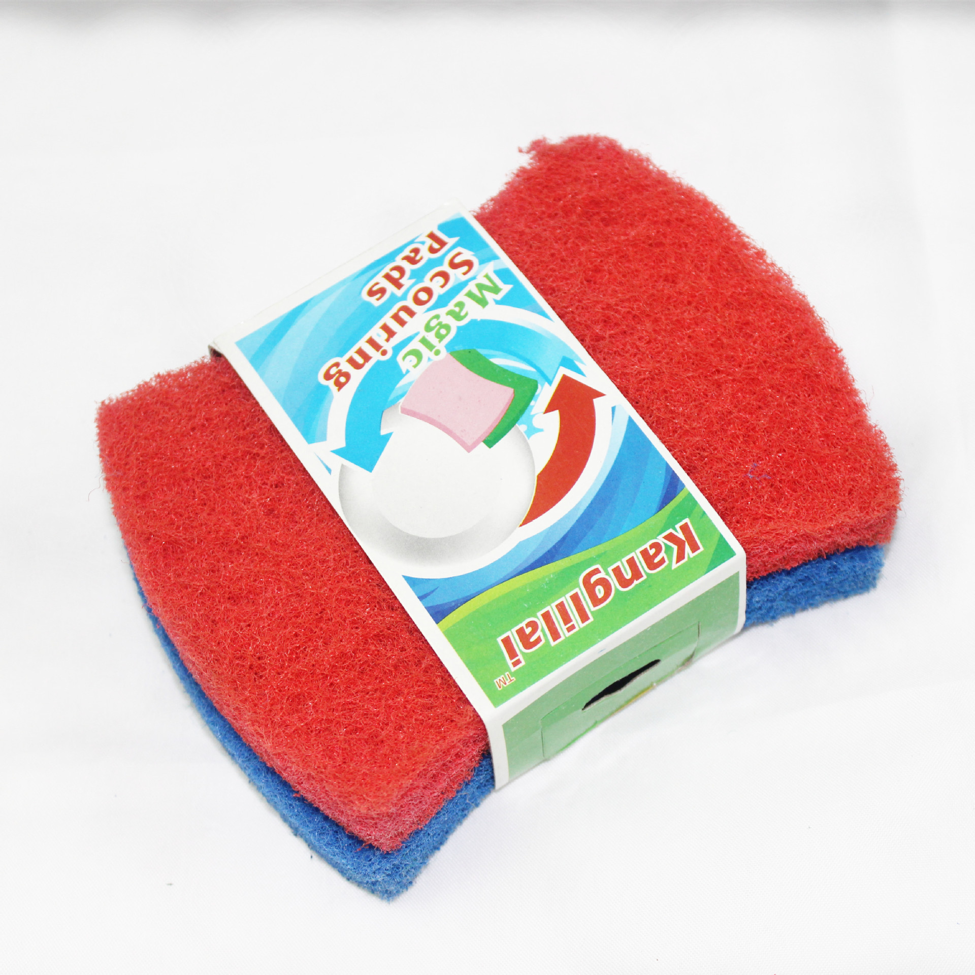 Factory Wholesale Large Oval Color Scouring Pad Dish Cloth Cleaning Cloth Kitchen Cleaning Supplies 2 Pieces for Delivery