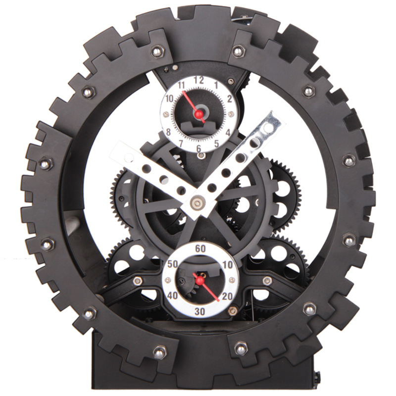 妙刻仿古机械钟客厅卧室闹钟德国双齿轮座钟齿轮钟表创意礼品