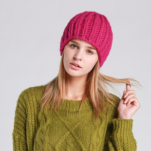 麻花手工针织护耳帽子