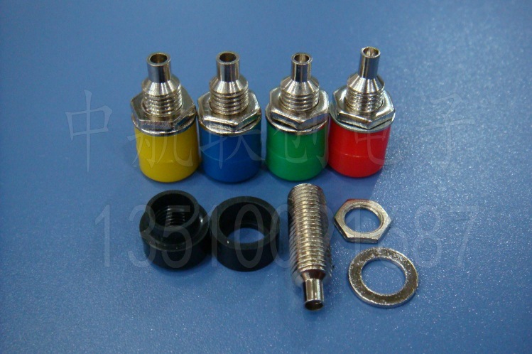 纯铜4mm香蕉插座 &phi;4mm香蕉插头面板座 香蕉座 正品