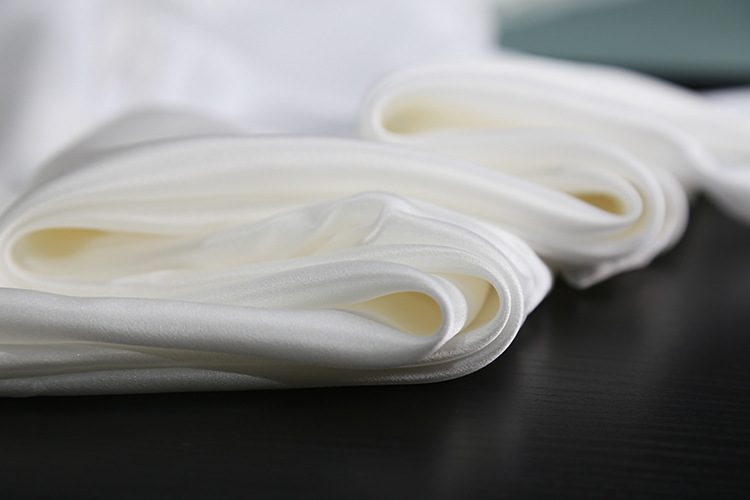 【天下绸庄】14656素绉缎真丝面料12mm/114cm桑蚕丝面料练白坯