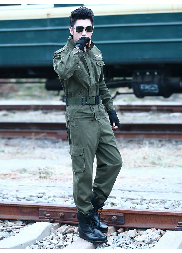 新款迷彩服套装 户外休闲迷彩服男 拓展训