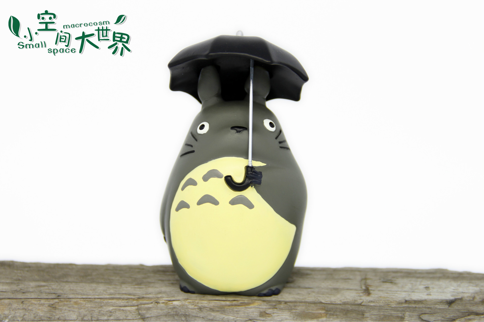 宫崎骏打伞龙猫微景观摆件雨衣小梅苔藓微景观站台雨伞龙猫