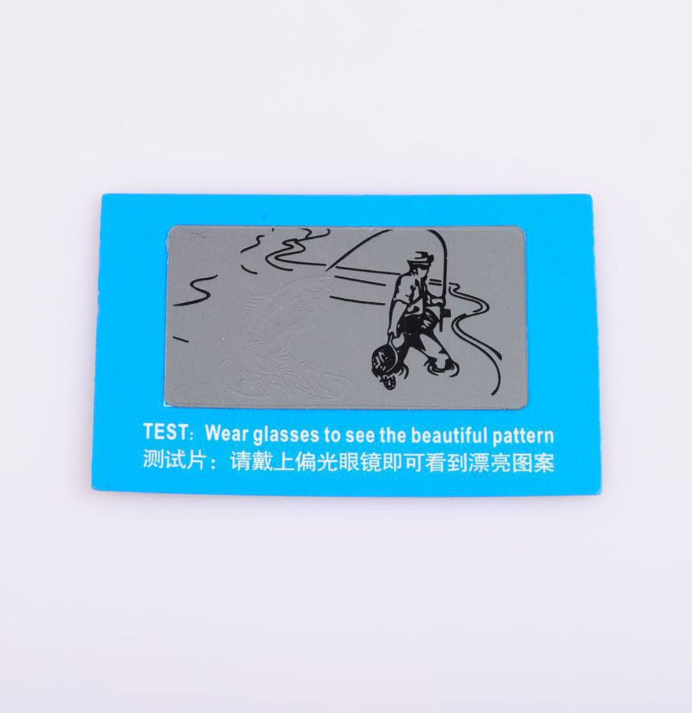 偏光太阳眼镜男女墨镜测试卡 防风运动镜纸质测试卡片厂家批发