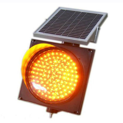 太阳能黄闪灯 太阳能警示灯 太阳能爆闪灯厂家太阳能黄闪灯200mm