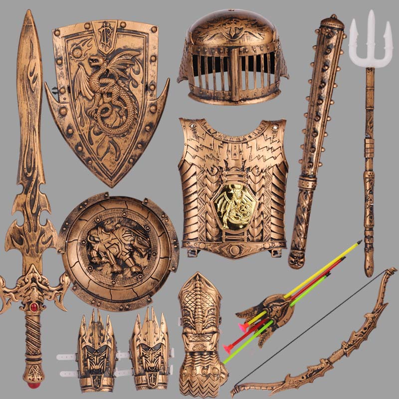 万圣节海盗装扮武器加勒比海盗刀铠甲勇士套装盾牌盔甲小战士道具