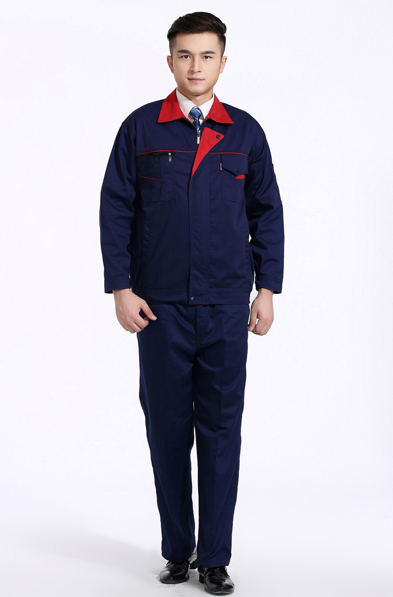 定制秋冬夹克套装长袖劳保工作服男工业制服汽修服工装工人服