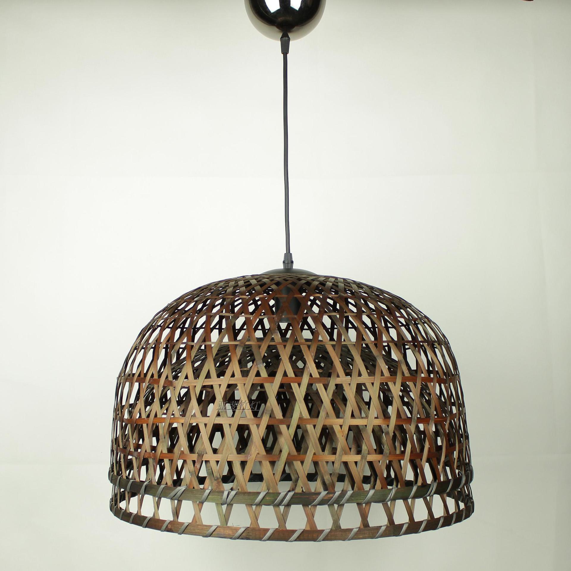 厂家直销简约现代手工竹编吊灯农家乐吊灯日式吊灯批发手工竹灯具