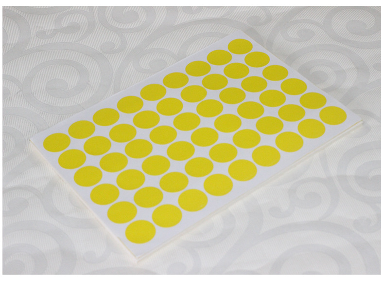 a4圆形不干胶打印贴纸 3cm彩色圆点标