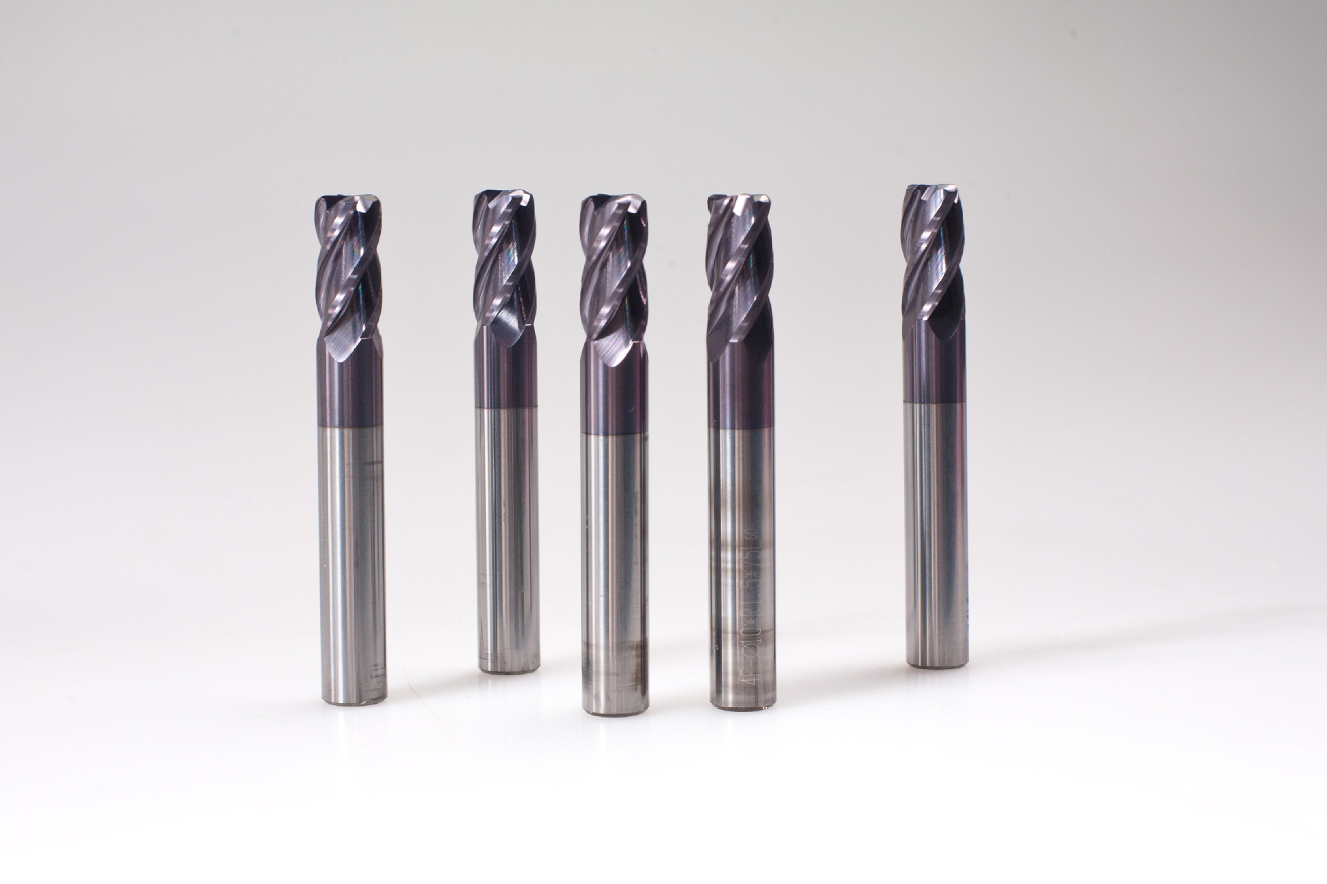 55度45度四刃钨钢立铣刀四刃圆鼻铣刀数控涂层平底刀具可加工定制