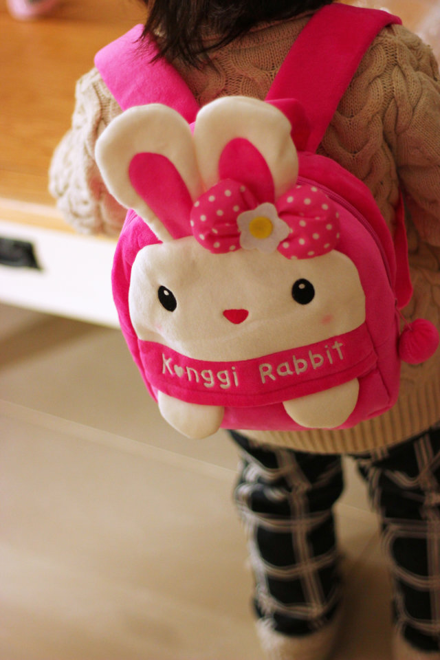 批发韩国konggi rabbit小兔子书包 卡通兔子儿童幼稚园双肩包背包